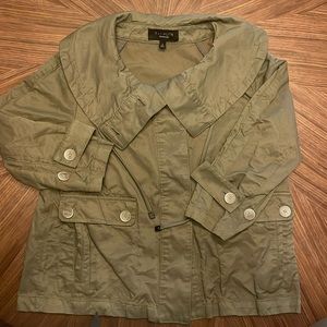 Talbots size 2 lightweight olive green jacket